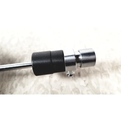 Black and silver metal optical stylet sheath with cylindrical handle for medical use storz 10326f adult model
