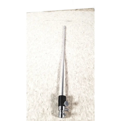 Silver surgical retractor with black handle and adjustment knob in karl storz 10326f adult optical stylet sheath product