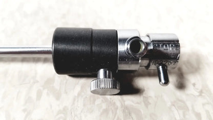 Strozz 10326f adult optical stylet sheath with black cylindrical body and silver metallic fittings featuring engraved markings
