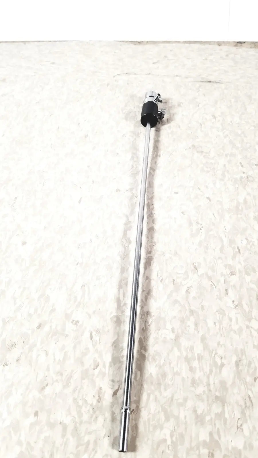 Chrome-finished Karl Storz 10326F adult optical stylet sheath rod with black rubber grip and threaded end cap