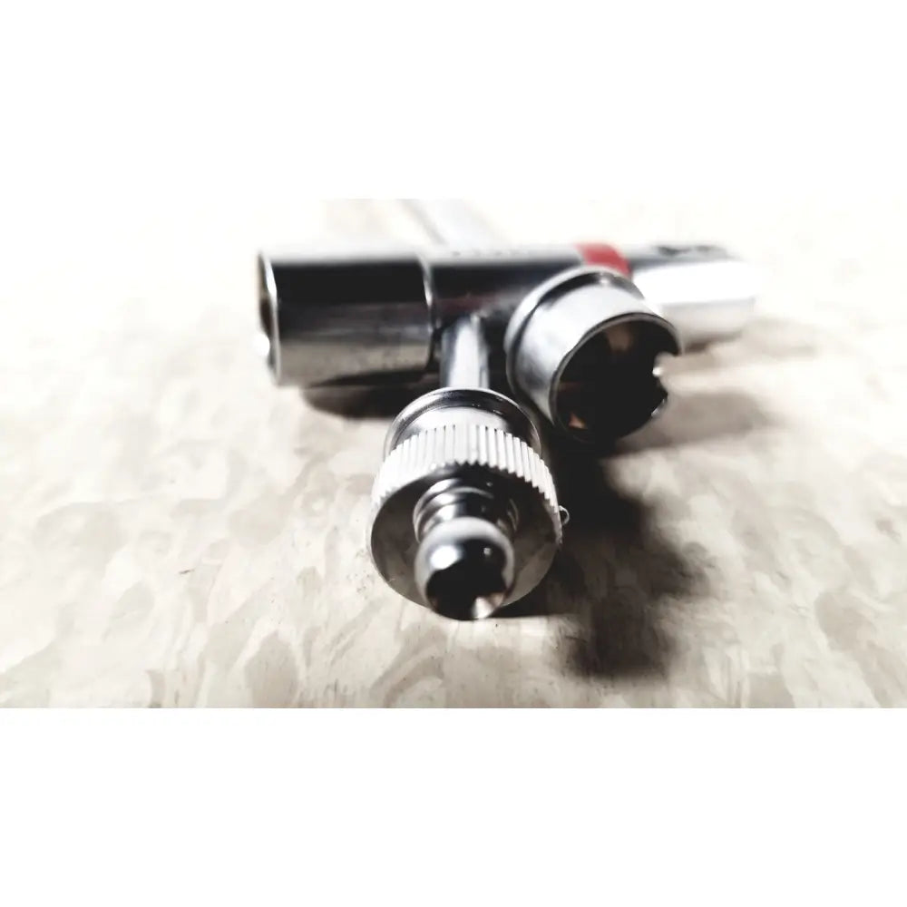 Chrome-finished t-handle wrench with three socket ends for karl storz 10338c surgical bronchoscope scope sheath 4 x 30