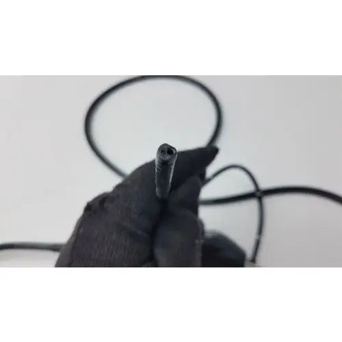 Black rubber-coated cable end with threaded metal tip of karl storz storz 11272vnu flexible video endoscope back side