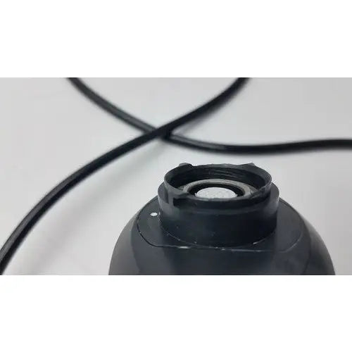 Black plastic camera lens mount with circular rubber gasket and threaded ring on back side of karl storz 11272vnu video endoscope
