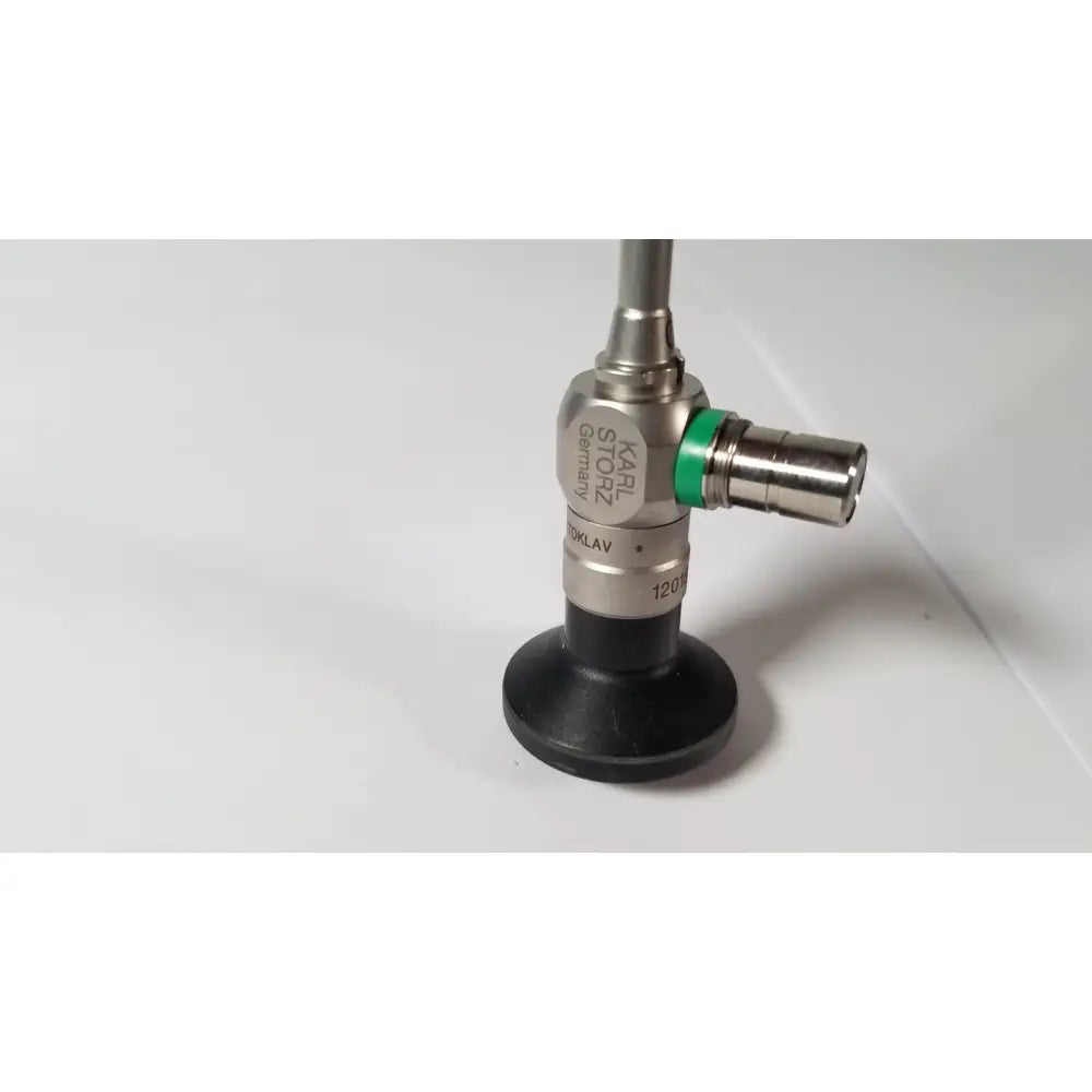 Karl storz 12015 AA Hopkins 0 degree autoclavable telescope with metallic body green accent ring and black base