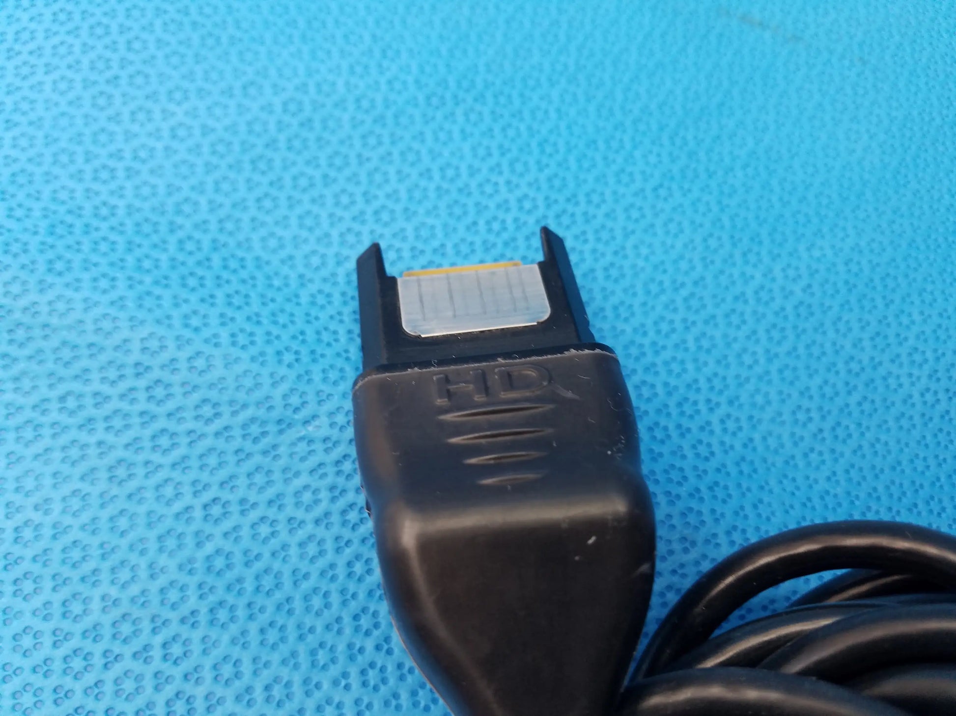 Black plastic hdmi cable connector with silver metallic contact plate embossed hdmi for karl storz precision imaging camera head