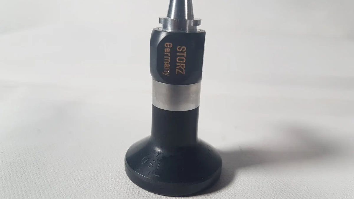 Black and silver karl storz reuse medical endoscope connector with matte finish for 70 degree cystoscope