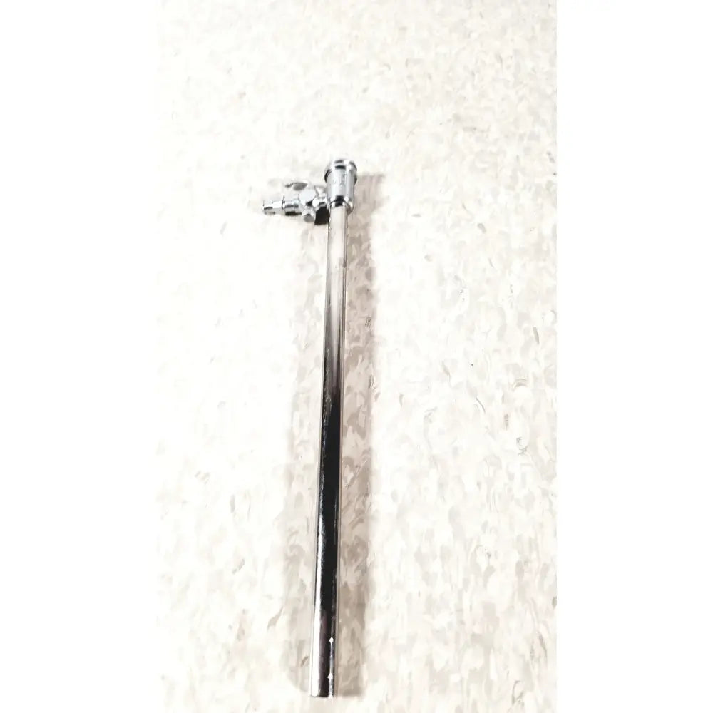 Chrome-finished metal pipe with threaded valve top of karl storz 27090j endoscope obturator for medical use