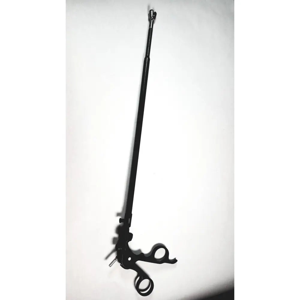 Black karl storz clickline handle with articulated grip and long slender shaft for reuse medical laparoscopic instruments
