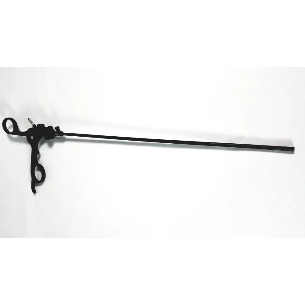 Black karl storz clickline laparoscopic grasper insert with ergonomic handle and slender shaft for surgical use