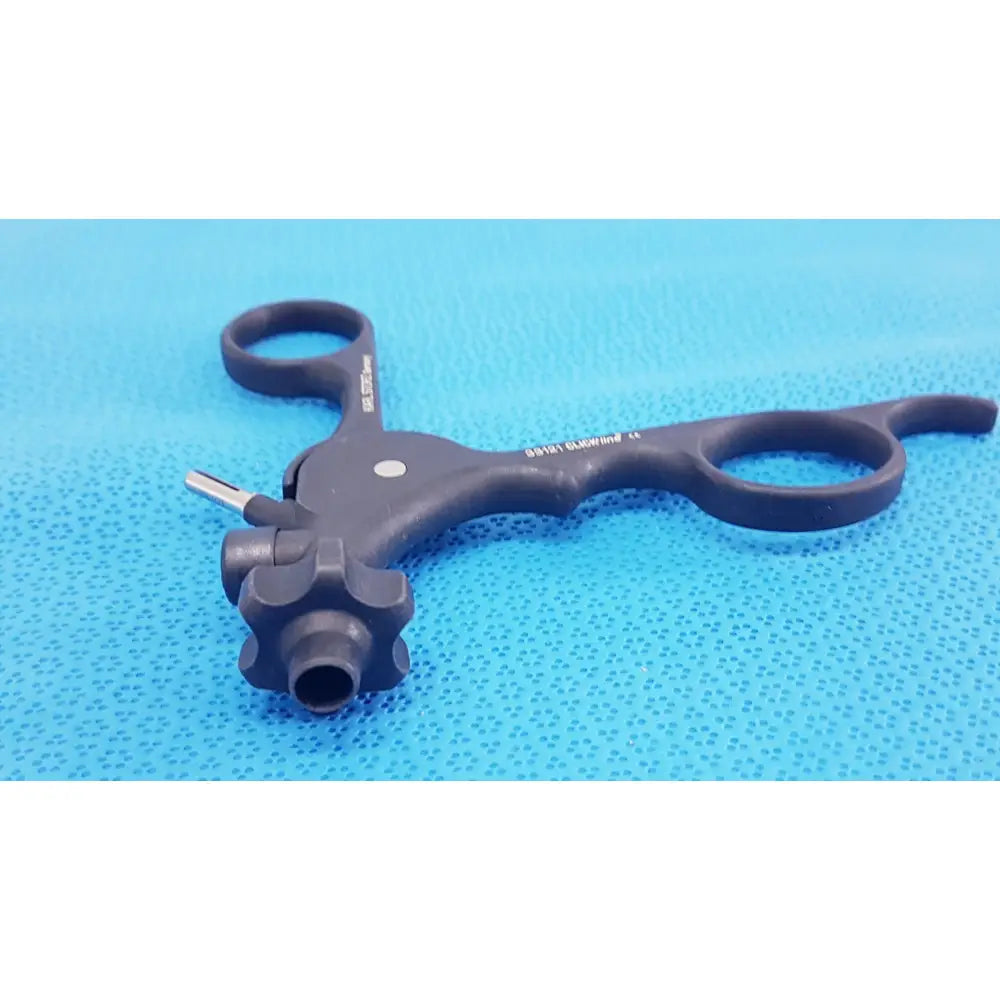 Black karl storz clickline monopolar plastic handle laparoscopic instrument with ergonomic textured grip and metallic tip