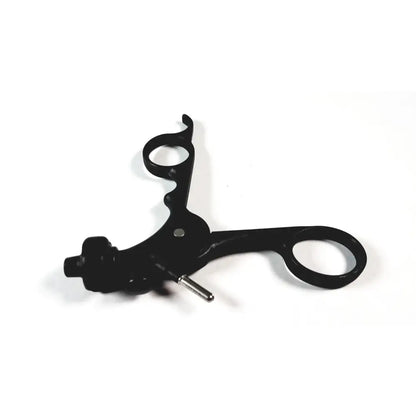 Karl storz endoscopic surgical instrument with black clickline plastic handle and metallic ergonomic adjustment mechanism