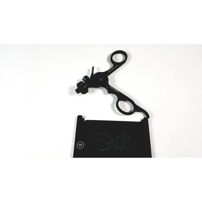 Black karl storz endoscopic surgical instrument with clickline plastic handle and ergonomic adjustable components