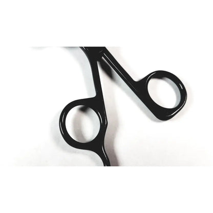 Karl Storz 33121 clickline plastic handle pistol grip scissors in black plastic designed for endoscopy surgical use