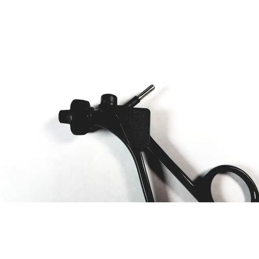 Black Karl Storz 33121 Clickline plastic handle pistol grip endoscopy surgical tool with adjustment knob and articulated arm