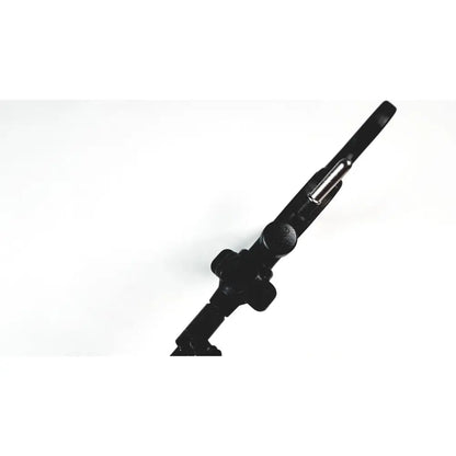Black metal tripod leg with matte finish and adjustable joint mechanism for karl storz endoscopy handle medical equipment