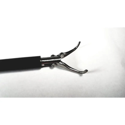 Karl Storz surgical handle with black handles metallic curved jaws engraved markings endoscopy instrument