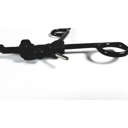 Black karl storz clickline handle with metallic tip and insulated shaft laparoscopic tool for surgical use