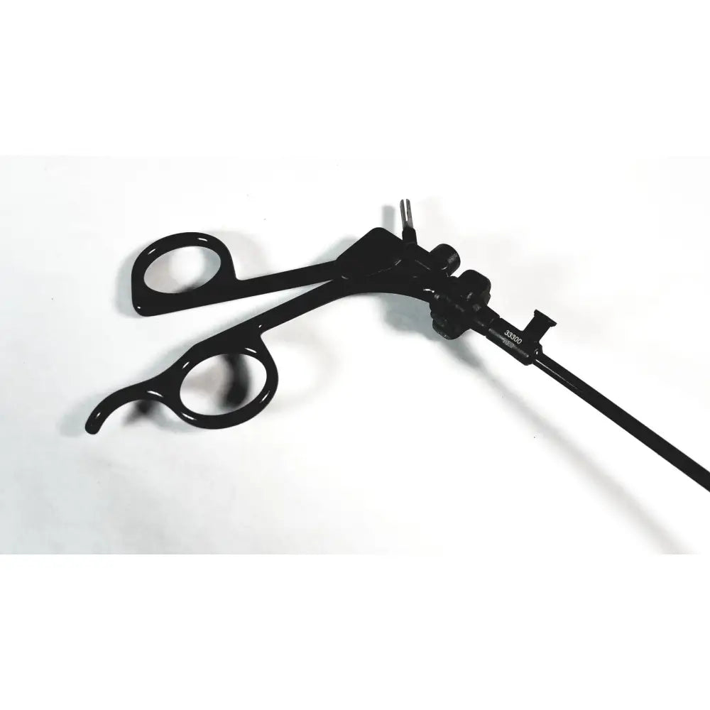 Black karl storz clickline handle with insulated shaft laparoscopic tool featuring ergonomic design and slender shaft