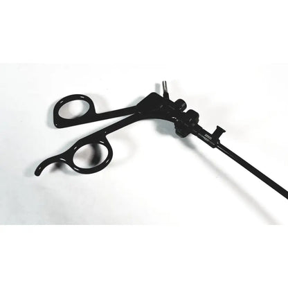 Black karl storz clickline handle with insulated shaft laparoscopic tool featuring ergonomic design and slender shaft