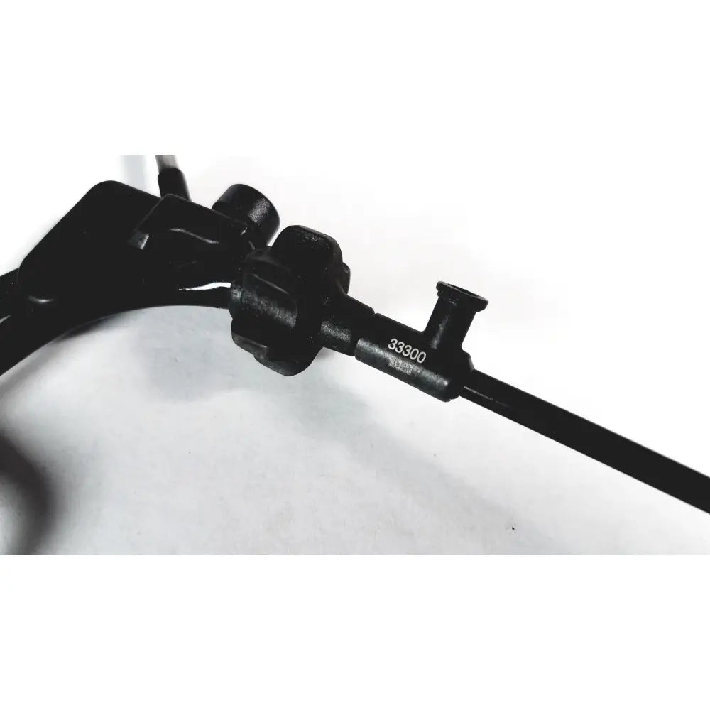 Black karl storz clickline handle with textured grip and engraved serial number 33300 insulated shaft laparoscopic tool