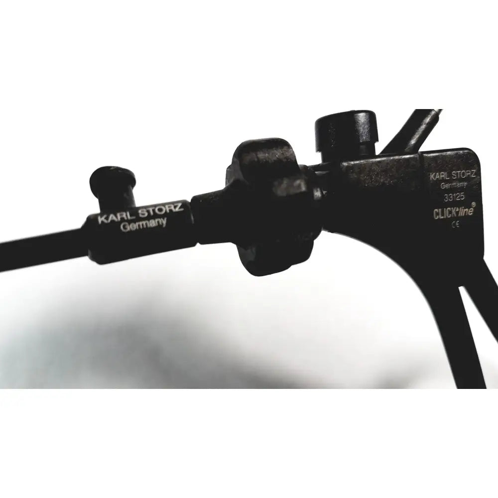 Black metal karl storz clickline handle with insulated shaft laparoscopic tool branded germany