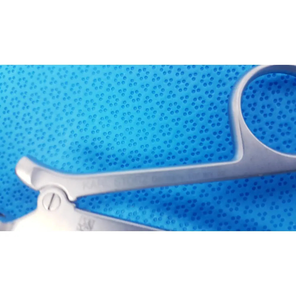 Silver surgical forceps with textured grip and engraved markings karl storz clickline handle laparoscopic surgical instrument
