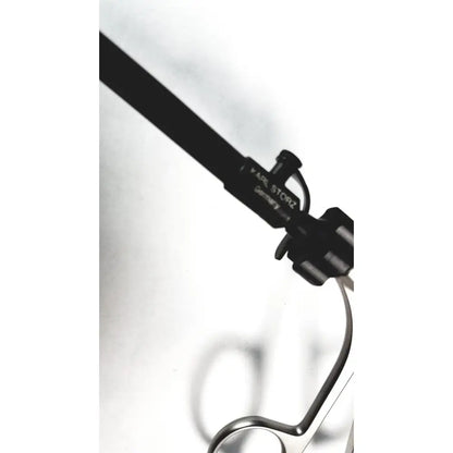 Black metal karl storz clickline handle with storz germany engraving and 33500 shaft laparoscopic surgical tool
