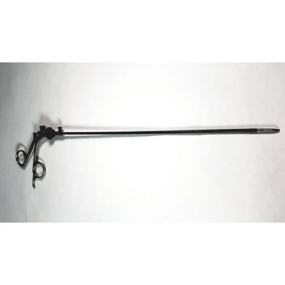 Karl storz black clickline bowel grasper laparoscopic instrument with long shaft and dual circular finger loop handles