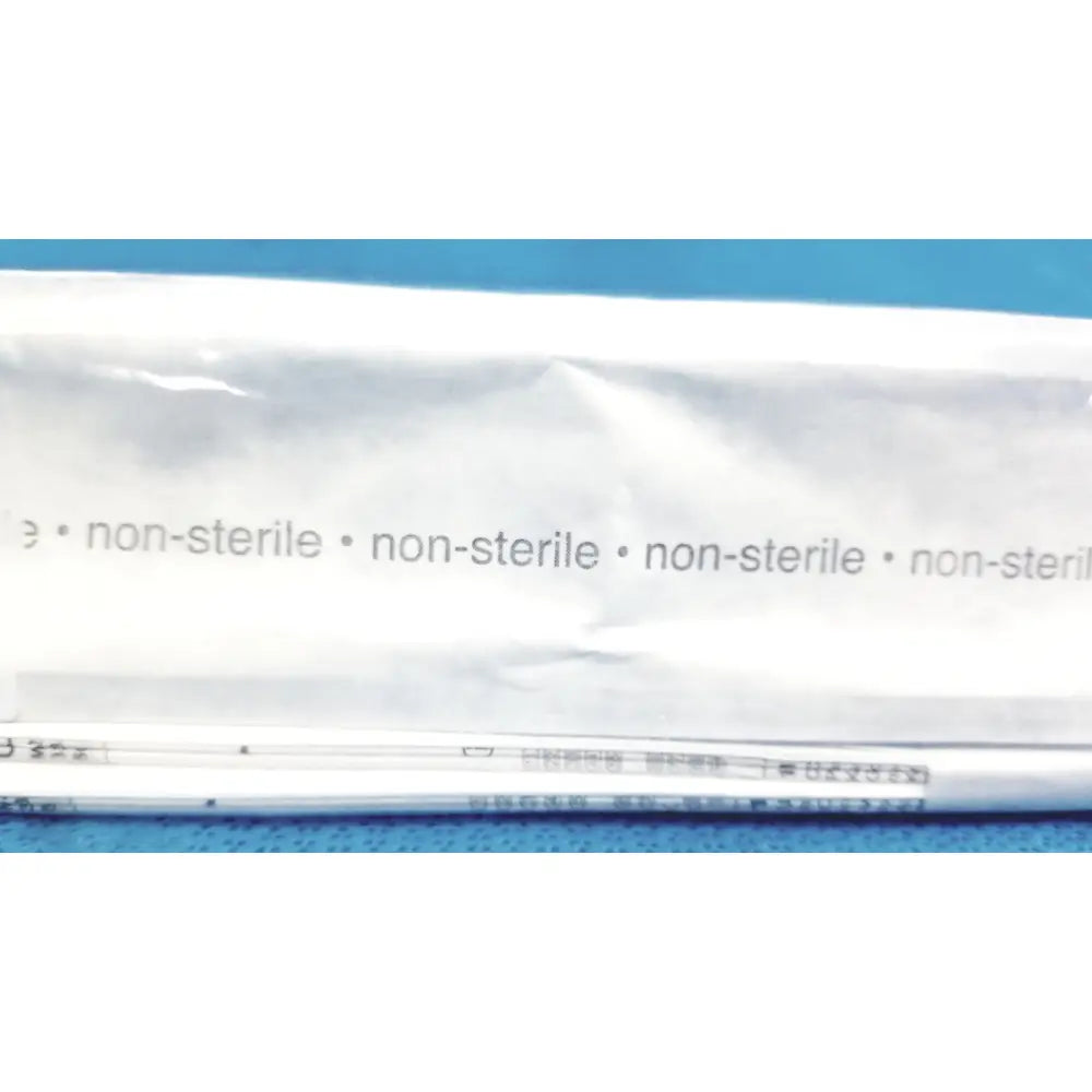 White plastic wrapped non sterile medical catheter package of karl storz clickline insulated outer sheath tube