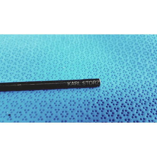 Black Karl Storz Clickline 33300 5.0mm insulated outer sheath with sleek polished metallic finish surgical instrument