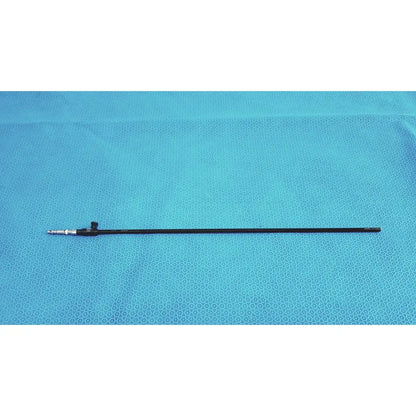 Black karl storz clickline surgical scope with metallic tip and small knob featuring insulated outer sheath design