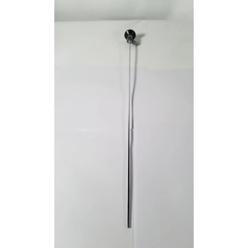A sleek metallic rod with a polished black spherical knob from the karl storz hopkins 27023 a 0 degree endoscope