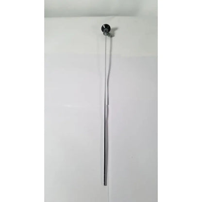 A sleek metallic rod with a polished black spherical knob from the karl storz hopkins 27023 a 0 degree endoscope