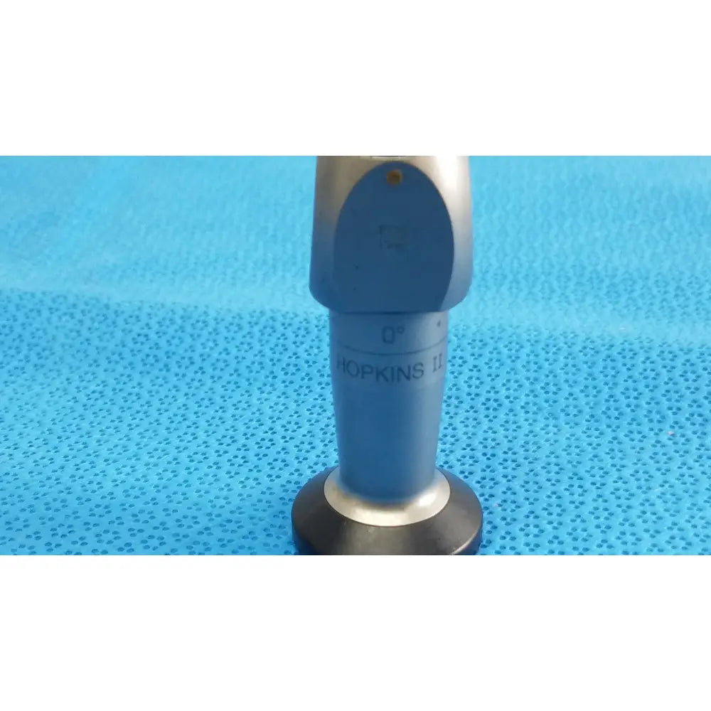 Blue and silver karl storz hopkins ii 0° laparoscope with textured grip autoclavable surgical endoscope