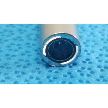 Silver cylindrical karl storz hopkins ii 0° 26003 aa autoclavable laparoscope endoscope with black aperture and metallic ring