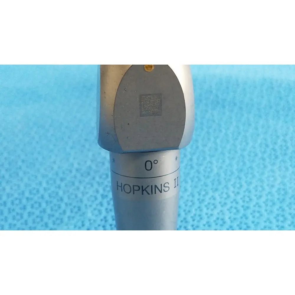 Silver-colored metal karl storz hopkins ii 0° autoclavable laparoscope endoscope with engraved markings