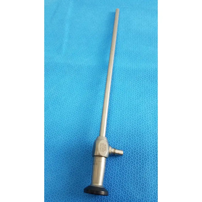 Silver karl storz hopkins ii 0° 26003 aa autoclavable laparoscope endoscope with sleek cylindrical body and black base