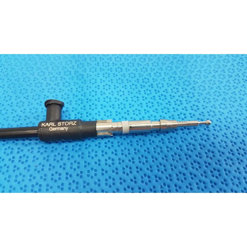 Karl storz laparoscopic sheath model 33400 with black and metallic silver body featuring flexible tube and precision-tipped probe