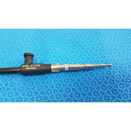 Karl storz laparoscopic sheath model 33400 with black and metallic silver body featuring flexible tube and precision-tipped probe