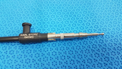 Karl storz laparoscopic sheath model 33400 with black and metallic silver body featuring flexible tube and precision-tipped probe