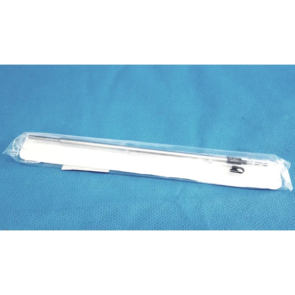 A sleek metallic karl storz ref 33500m clickline metalouter tube with polished chrome finish and black plastic components