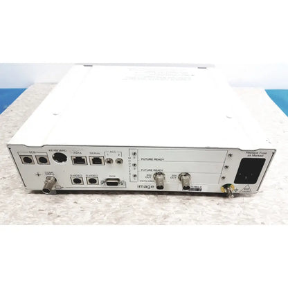 White rectangular electronic karl storz scb image 1 hub endoscope camera control unit with multiple labeled ports