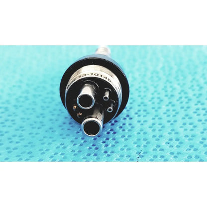 Black and silver led multiflex lux 6-pin coupler with three metallic ports model 13-10145 for dental handpieces