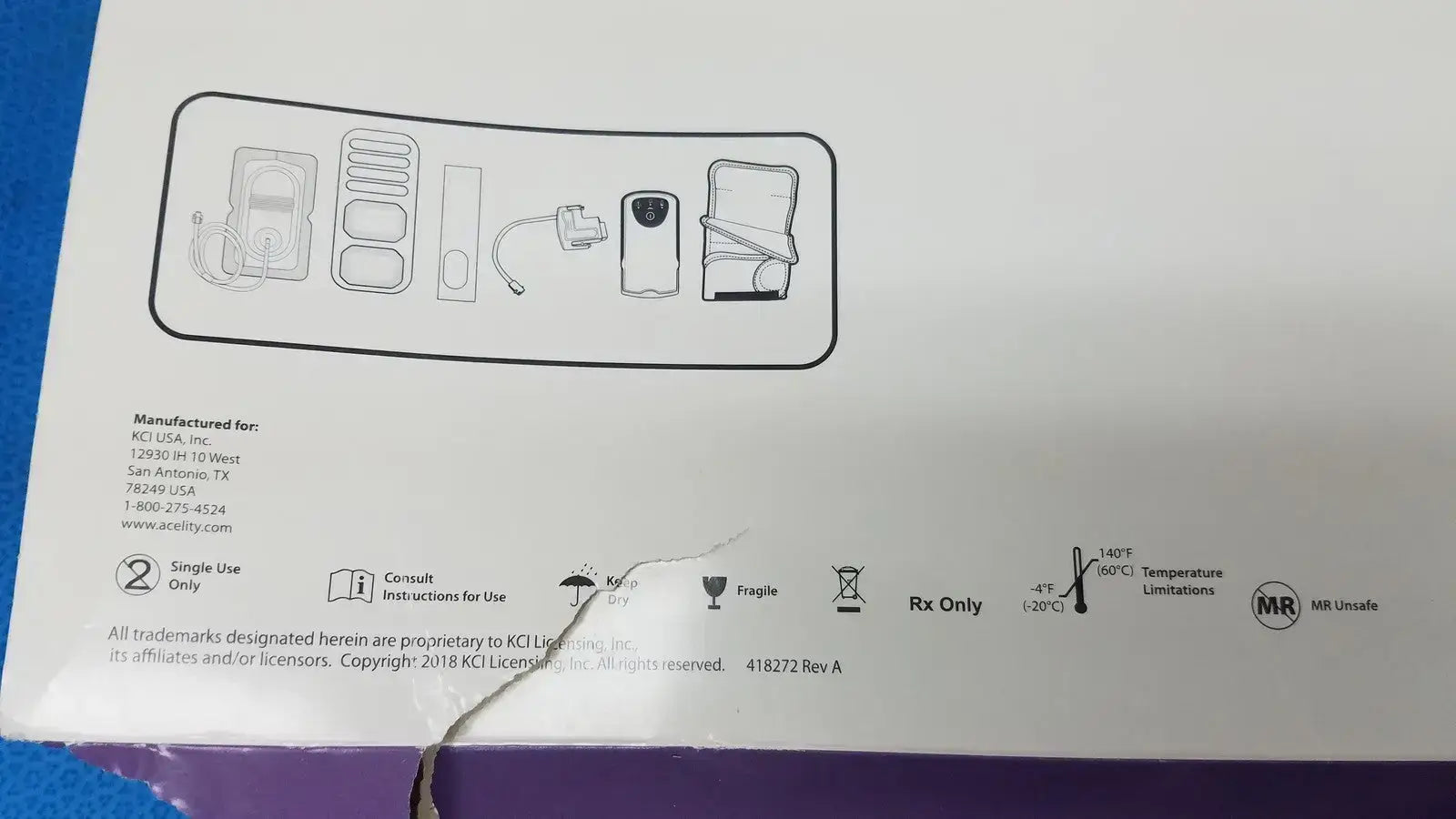 KCI PREVENA PRE1101US Incision Management System Peel & Place Dressing 13cm Incision Management Dressing, second-hand product photo 8