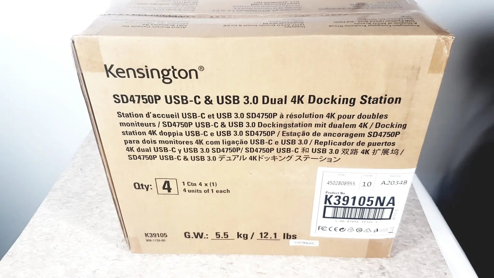 Kensington SD4750P USB-C & USB Dual 4K Docking Station Docking Station, second-hand product photo 1
