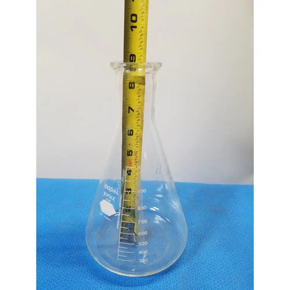 Kimax 1000 mL Erlenmeyer Flask – Borosilicate Glass Laboratory Vessel Erlenmeyer Flask, second-hand product photo 2