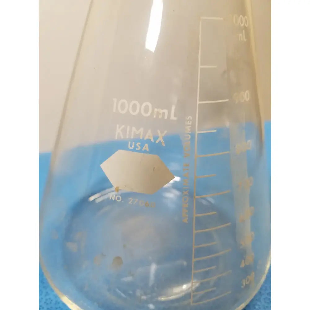 Kimax 1000 mL Erlenmeyer Flask – Borosilicate Glass Laboratory Vessel Erlenmeyer Flask, second-hand product photo 4