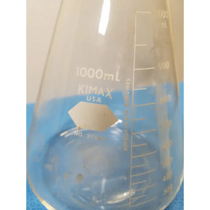 Kimax 1000 mL Erlenmeyer Flask – Borosilicate Glass Laboratory Vessel Erlenmeyer Flask, second-hand product photo 4