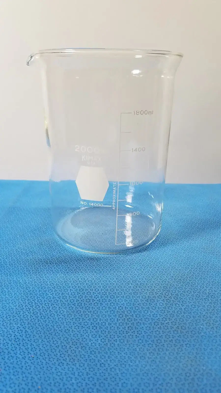 Kimax 2000mL Heavy Duty Glass Beaker Graduated Lab Ware Laboratory Glass Beaker, second-hand product photo 1