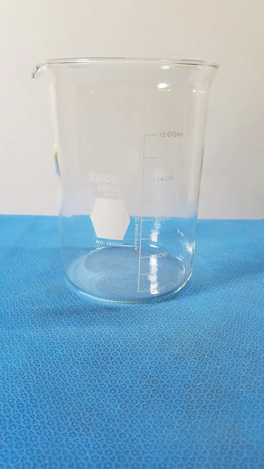 Kimax 2000mL Heavy Duty Glass Beaker Graduated Lab Ware Laboratory Glass Beaker, second-hand product photo 1